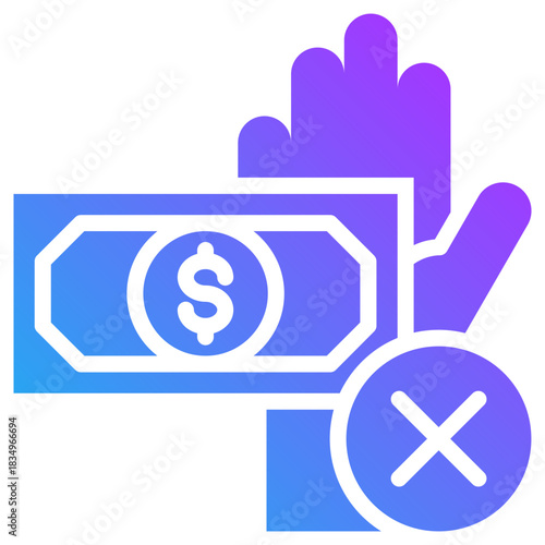 Rejection icon for dishonesty , website, application, printing, document, poster design, etc