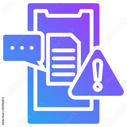 Hoax news icon for dishonesty , website, application, printing, document, poster design, etc