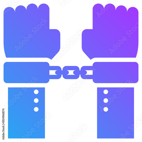 Arrest icon for dishonesty , website, application, printing, document, poster design, etc