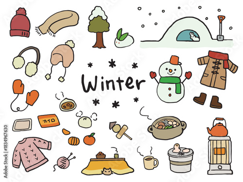 冬のイメージイラスト・セット