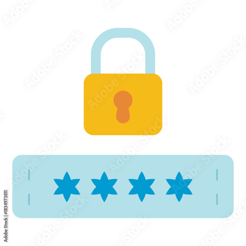 password security access flat icon