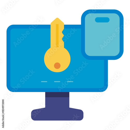 2fa two factor authentication flat icon