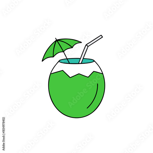 vector illustration of a cocktail