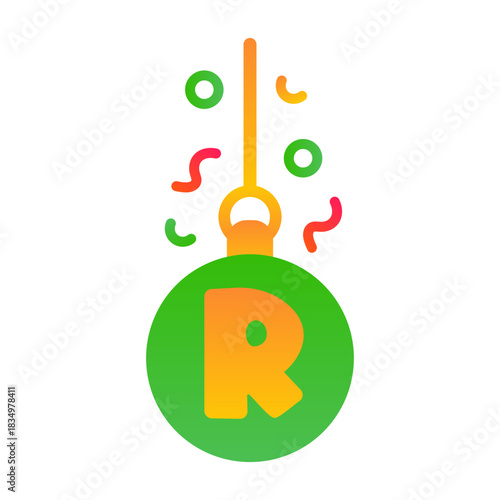 Christmas Alphabet Lights Letter R