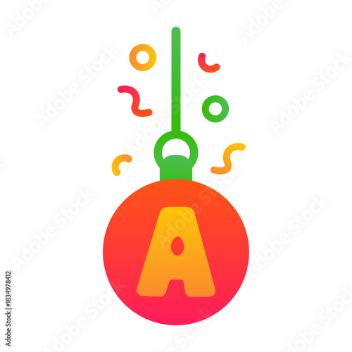Christmas Alphabet Lights Letter A