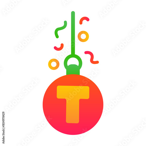 Christmas Alphabet Lights Letter T
