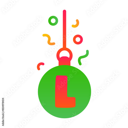 Christmas Alphabet Lights Letter L