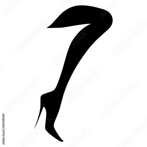 Sexy legs logo silhouette vector design