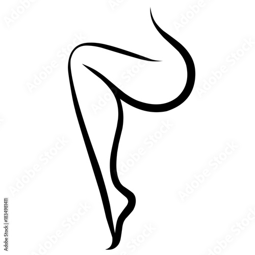 Sexy legs logo silhouette vector design