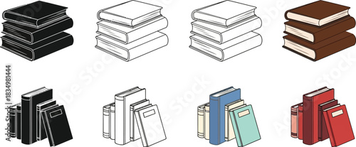 A stack of colorful books for studying and reading adventures awaits you now.