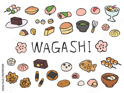 和菓子のイラストセット