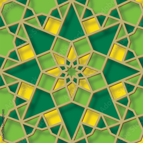A glamorous, stained-glass-style background material with a Christmas market theme that is compatible with Swatch, green, yellow green, yellow. / きらびやかなステンドグラス風の背景素材 クリスマスマーケット キリスト 教会 スウォッチ対応 緑黄緑