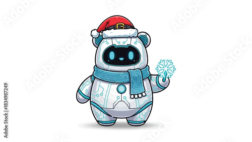 Polar Byte Bear Cyber Arctic Mascot Christmas Edition