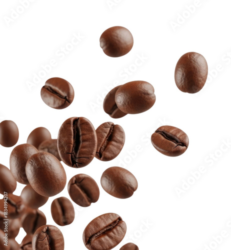Wallpaper Mural Coffee beans falling transparent background cutout png Torontodigital.ca