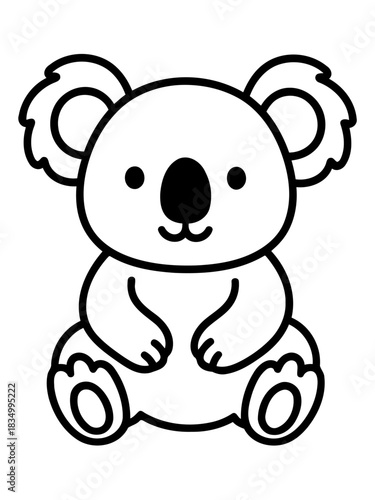 Cuteness Defined: A charming illustration of a koala bear, full of innocence and charm. A perfect depiction of this beloved animal.