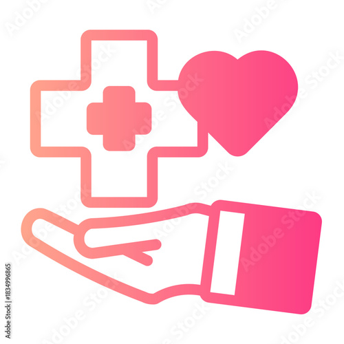 red cross gradient icon