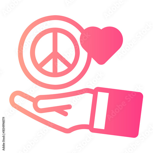 peace gradient icon