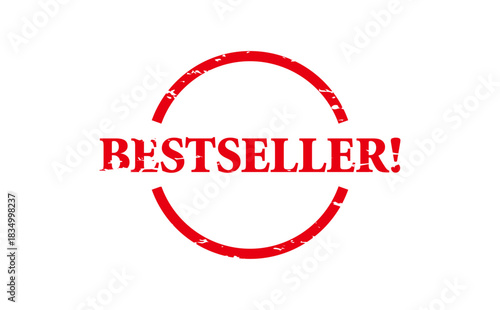BESTSELLER! - BESTSELLER! text written on Red Rubber Stamp 
