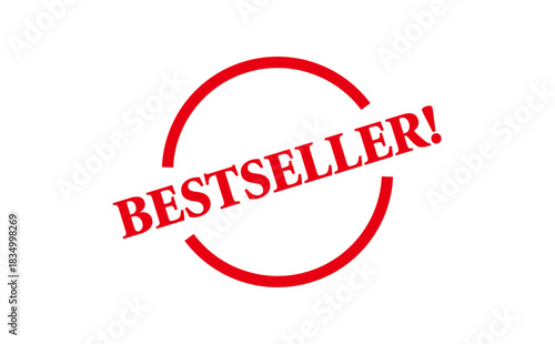 BESTSELLER! - BESTSELLER! text written on Red Rubber Stamp 
