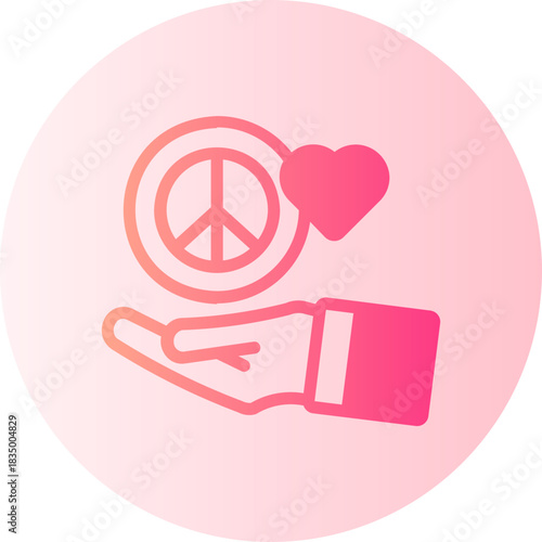 peace gradient icon