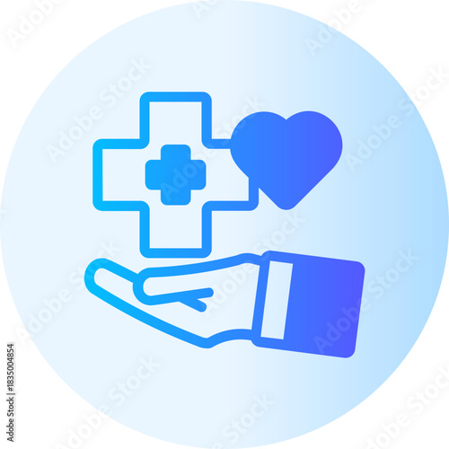 red cross gradient icon