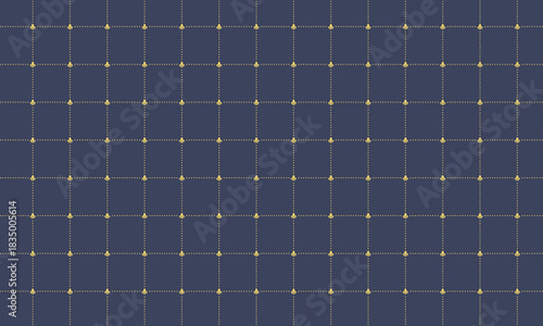 フルールドリスのマークから広がる点線の四角いエレガントなグリッド模様