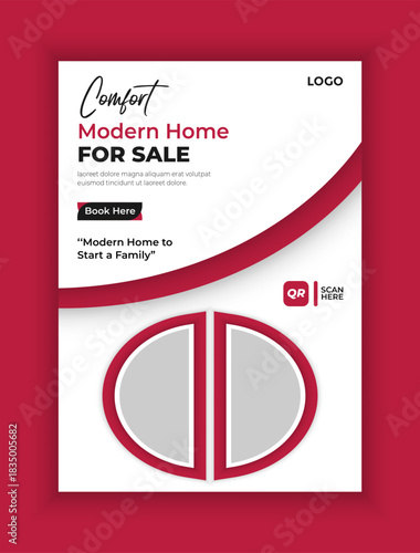 Social media home service flayer post template with best design organic shape