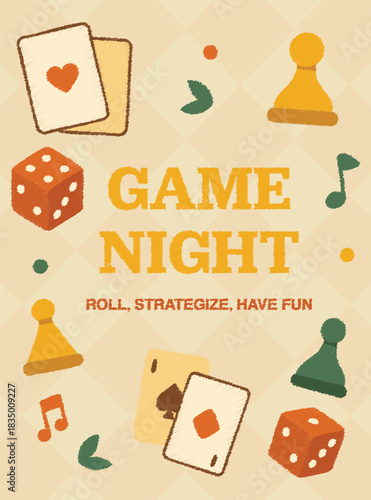 Game night invitation poster