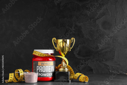 Whey protein powder contain...