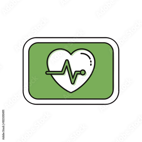 Health Monitor Heart Rate Tracker with Pulse on Screen