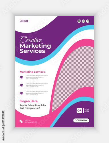 Digital marketing corporate social media and agency banner or flayer post template