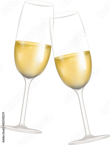 two glasses of champagne
