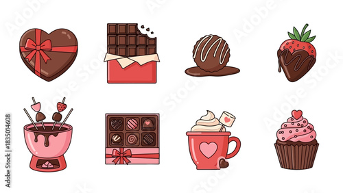 Delicious chocolate assortment for valentine's day celebration and sweet indulgence moment