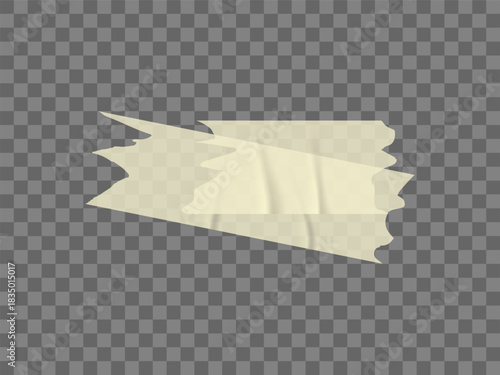 Vector transparent adhesive tape. Adhesive strip. Vector torn pieces of masking tape