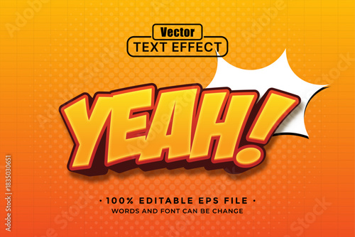 Yeah editable text effect