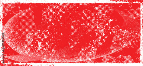 Red Stamp texture grungy . Rolled ink texture. Organic overlay highlight . Vector grainy letterpress texture .Screen print texture.
