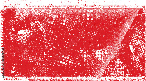 Red Stamp texture grungy . Rolled ink texture. Organic overlay highlight . Vector grainy letterpress texture .Screen print texture.
