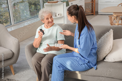 Senior woman with medical a...