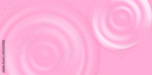 Creamy strawberry splash with pink yoghurt swirl and milk ripple effect. Cream wave with 3d dairy texture for cosmetic background. Beauty yogurt mousse top view for milky advertisement vector