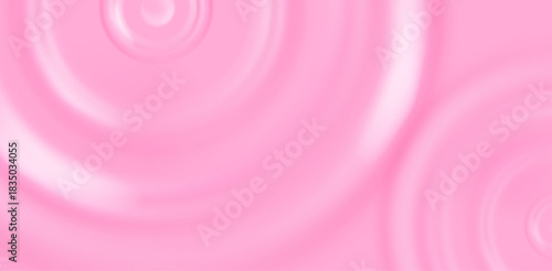 Pink yogurt ripple with strawberry milk splash and creamy swirl on top view. 3d fruit cream with wave impact texture for milky cosmetic or dairy background. Yoghurt pudding advertisement vector