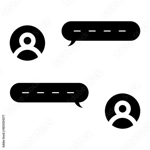 communication chatting glyph icon