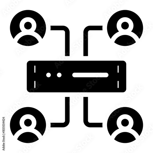 user access to database glyph icon