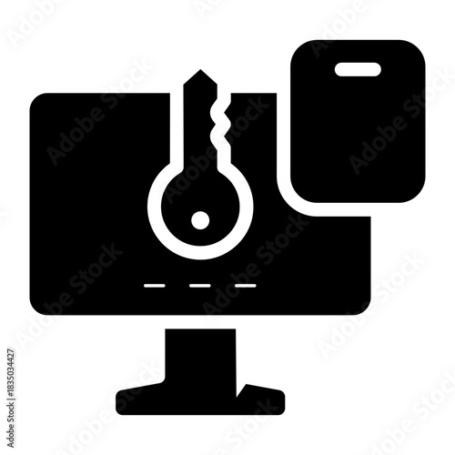 2fa two factor authentication glyph icon