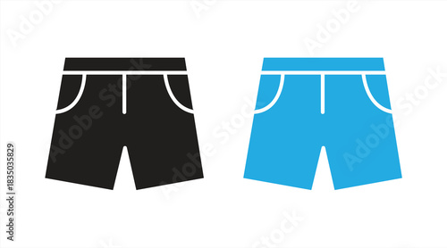 casual shorts icon, vector illustration