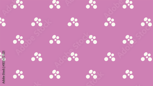 Seamless pattern of scattered white dots arranged in clusters on a pastel pink background.