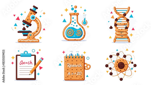 Cookie Science & Lab Icon Set