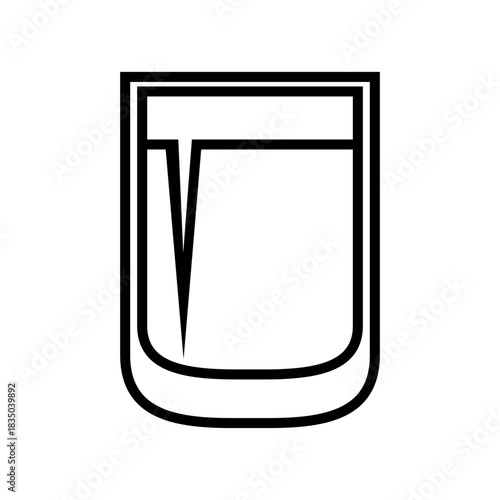 Shot glasses icon vector. whiskey glass Illustration sign. Bar Illustration symbol. alcohol logo.