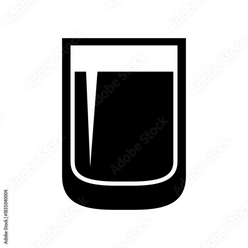 Shot glasses icon vector. whiskey glass Illustration sign. Bar Illustration symbol. alcohol logo.