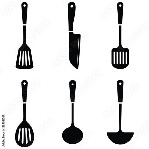 set of kitchen utensils