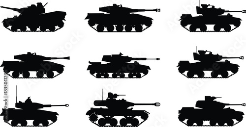 Large vector icon collection of transport, military, industrial, and wildlife silhouettes for technology apps, graphic design projects, educational materials, and user interfaces.